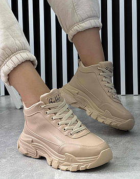 Черевики жіночі демісезонні 8 пар у ящику бежевого кольору 36-41