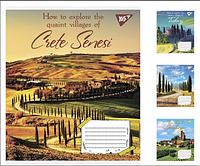 Тетрадь школьная ученическая на 18 листов в линию с плотной цветной обложкой 1 Вересня Quaint village