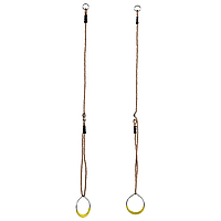 Кільця металеві на мотузках для дитячих майданчиків WCG. Жовті