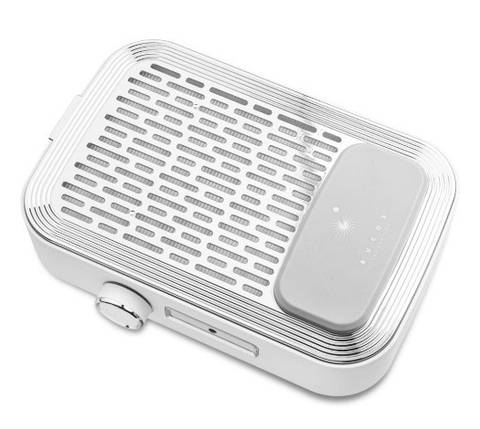Витяжка для манікюру з НЕРА фільтром BUCOS CYCLONE V3-В на 100W Біла з акумулятором, фото 1