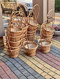 Кошик для квітів і подарунків з лози. Врт:3087, фото 7