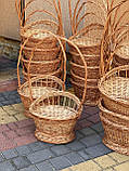 Кошик для квітів і подарунків з лози. Врт:3087, фото 3
