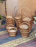 Кошик для квітів і подарунків з лози. Врт:3087, фото 6