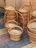 Кошик для квітів і подарунків з лози. Врт:3087, фото 5