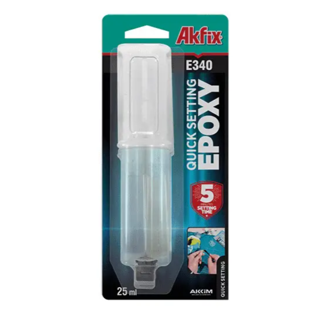 Багатоцільовий універсальний епоксидний клей AKFIX E340, (25 мл/29 гр)