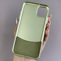 Чохол для Apple iPhone 11 джинсовий чохол з металевою рамкою на телефон айфон 11 салатовий o6u, фото 2