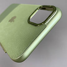 Чохол для Apple iPhone 11 джинсовий чохол з металевою рамкою на телефон айфон 11 салатовий o6u, фото 5