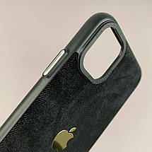 Чохол для Apple iPhone 11 джинсовий чохол з металевою рамкою на телефон айфон 11 чорний o6u, фото 3