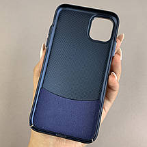 Чохол для Apple iPhone 11 джинсовий чохол з металевою рамкою на телефон айфон 11 темно-синій o6u, фото 2