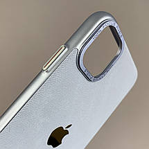 Чохол для Apple iPhone 11 джинсовий чохол з металевою рамкою на телефон айфон 11 бузковий o6u, фото 3