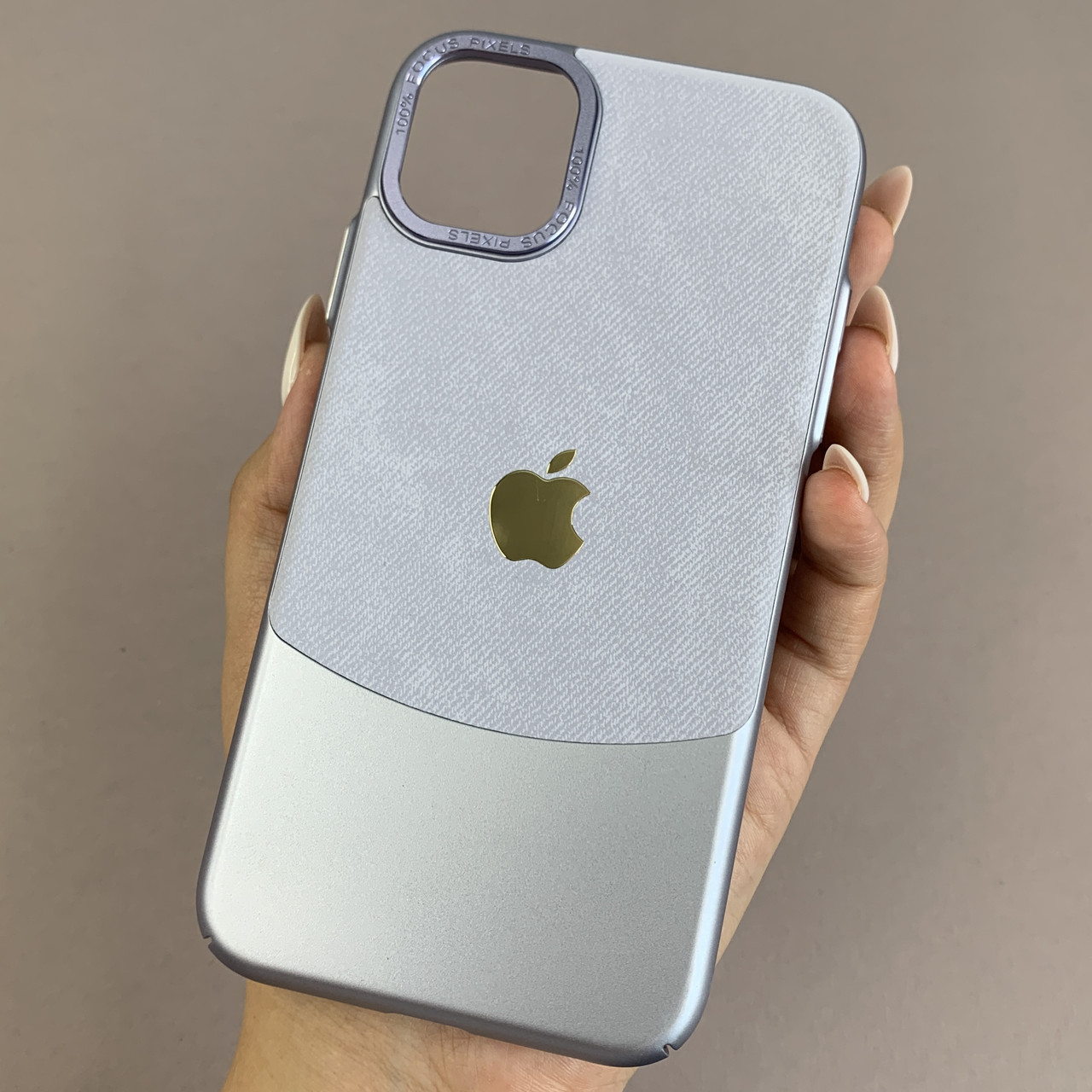 Чохол для Apple iPhone 11 джинсовий чохол з металевою рамкою на телефон айфон 11 бузковий o6u
