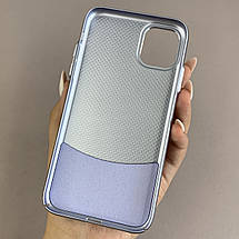 Чохол для Apple iPhone 11 джинсовий чохол з металевою рамкою на телефон айфон 11 бузковий o6u, фото 2