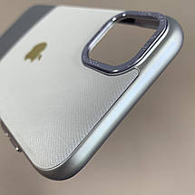 Чохол для Apple iPhone 11 джинсовий чохол з металевою рамкою на телефон айфон 11 бузковий o6u, фото 5