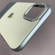 Чохол для Apple iPhone 11 джинсовий чохол з металевою рамкою на телефон айфон 11 білий o6u, фото 5