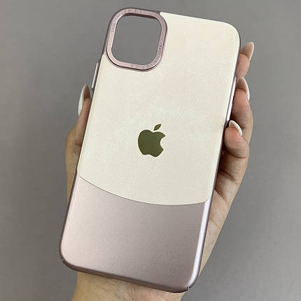 Чохол для Apple iPhone 11 джинсовий чохол з металевою рамкою на телефон айфон 11 рожевий o6u, фото 1