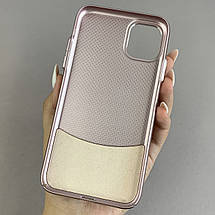 Чохол для Apple iPhone 11 джинсовий чохол з металевою рамкою на телефон айфон 11 рожевий o6u, фото 2