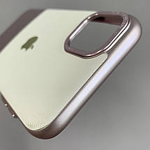 Чохол для Apple iPhone 11 джинсовий чохол з металевою рамкою на телефон айфон 11 рожевий o6u, фото 5