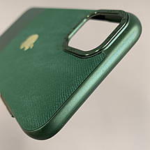 Чохол для Apple iPhone 11 джинсовий чохол з металевою рамкою на телефон айфон 11 темно-зелений o6u, фото 5