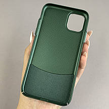 Чохол для Apple iPhone 11 джинсовий чохол з металевою рамкою на телефон айфон 11 темно-зелений o6u, фото 2