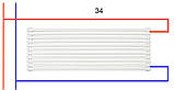 Дизайнерські радіатори Quantum 2 H-285 мм, L-1600 мм Betatherm горизонтальні з боковим підключенням, фото 4