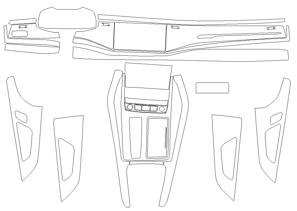 Комплект викрійок для салону AUDI Q7 2023, фото 1