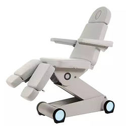 Педикюрна електрична кушетка-крісло для лікаря підлога B-LIGHT з підсвічуванням