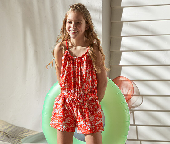 Якісний яскравий бавовняний літній дитячий комбінезон від tcm tchibo (Чібо), Німеччина, 134-140 см, фото 1