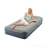 Надувний матрац одномісний велюр (99х191х30 см) Intex 64116, фото 2