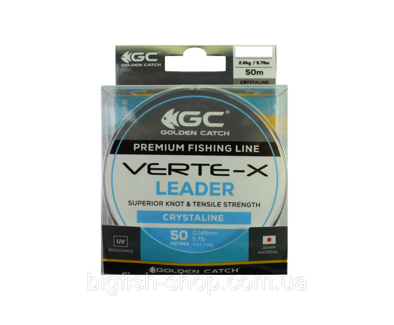 Ліска Golden Catch Verte-X Leader 0.090 мм.(50 м.), фото 1