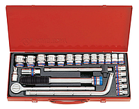 Набір торцевих головок 1/2" 10-32 мм King Tony з тріскачкою 24 пр. (4524MR)