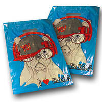 Поліетиленовий пакет з прорізною ручкою розмір 30х37 "Собачка" 50 шт/уп.