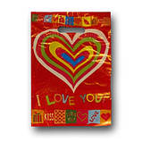 Пакет із прорізною ручкою розмір 25х35 "Різнокольорове серце" 50 шт/уп., фото 2