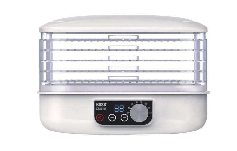 Сушарка для грибів, трав та фруктів - дегідратор Bass Polska BH 10602 250Вт, таймер, Регулювання лотків