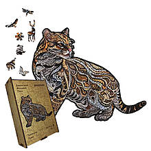 Пазл дерев'яний Таємнича Пума, А5, Картонна коробка