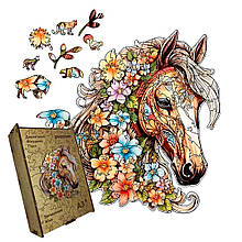 Пазл дерев'яний Загадковий Кінь, А5, Картонна коробка