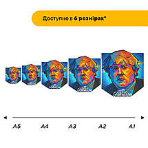 Пазл дерев'яний Борис Джонсон, А5, Картонна коробка, фото 3