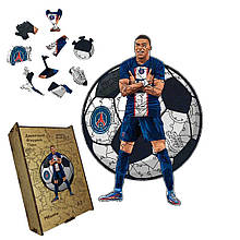 Пазл дерев'яний Мбаппе, А5, Картонна коробка