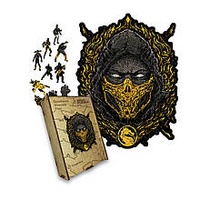 Пазл дерев'яний Мортал Комбат Скорпіон, А5, Картонна коробка