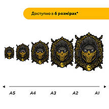 Пазл дерев'яний Мортал Комбат Скорпіон, А5, Картонна коробка, фото 3