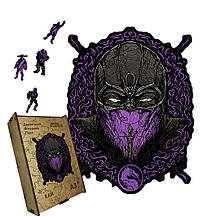 Пазл дерев'яний Мортал Комбат Рейн, А5, Картонна коробка