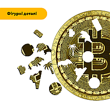 Пазл дерев'яний Біткоїн Bitcoin, А5, Дерев'яна коробка, фото 4