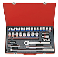 Набор торцевых головок 1/2" 8-32 мм King Tony 12-гр. с трещоткой 33 пр. (4034MR)