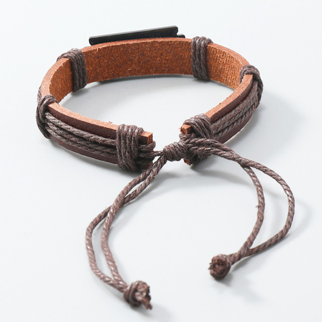 Браслет на руку шкіряний з металевим лезом коричневий арт.00183 Браслет на руку шкіряний з металевим лезом коричневий арт.00183