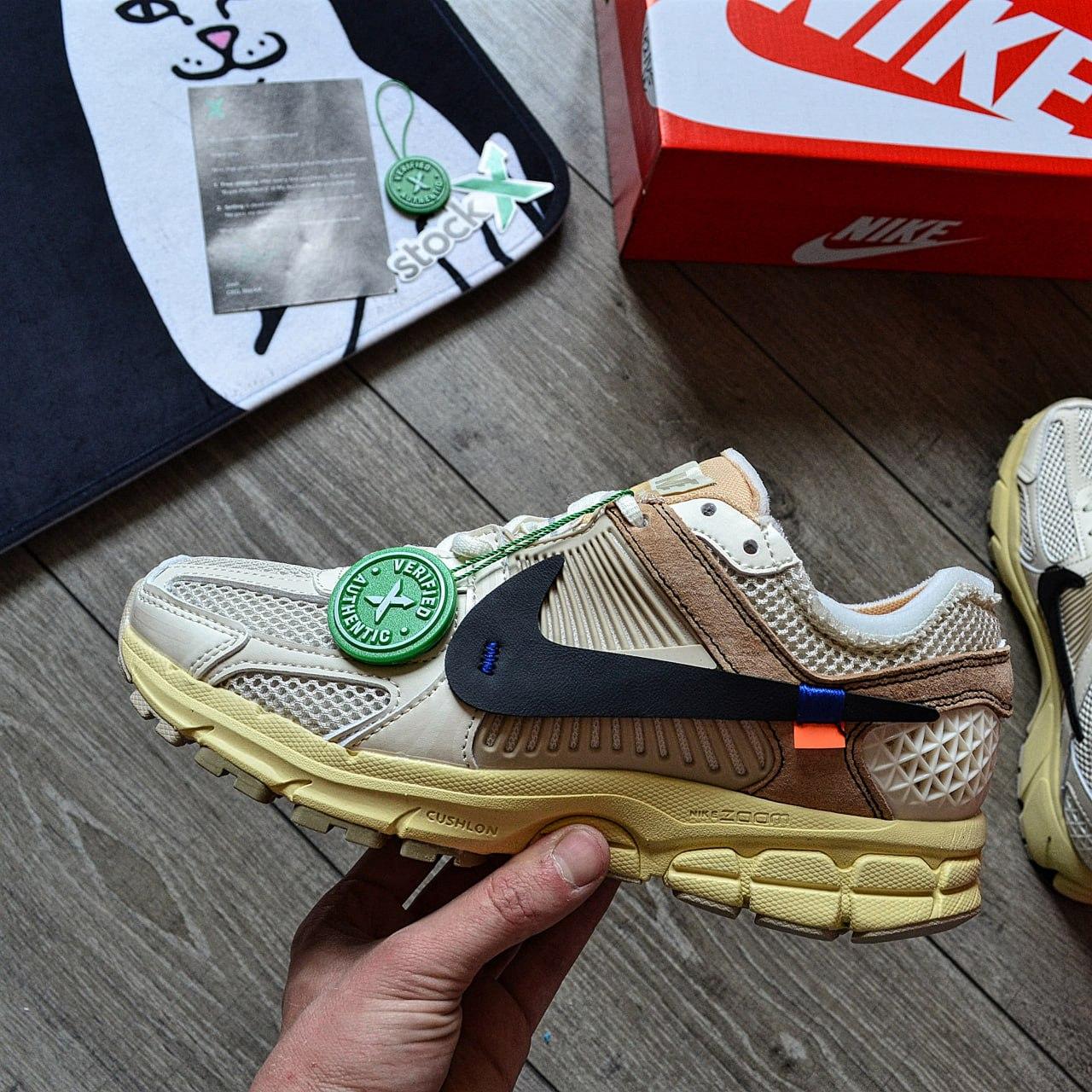 Чоловічі кросівки Nike Zoom Vomero 5 Off-White Beige (Бежеві) Взуття Найк Зум Вомеро 5 замша сітка шкіра текстиль демісезон