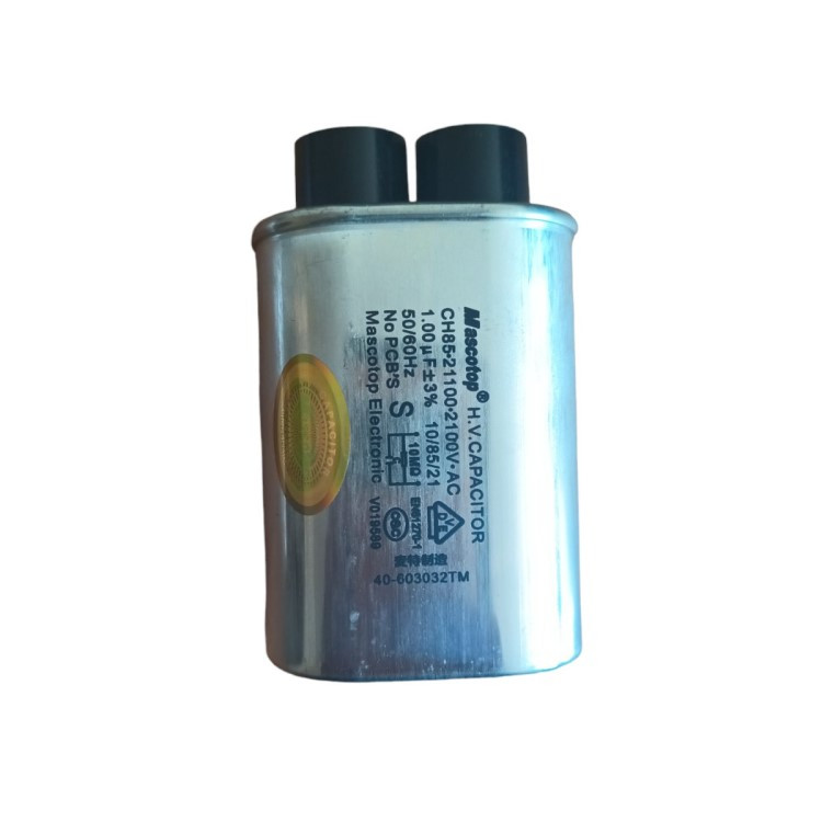 Високовольтний конденсатор 1,00mf 2100v для мікрохвильової печі, фото 1