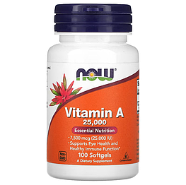 Vitamin A 25000 IU Now Foods 100 капсул