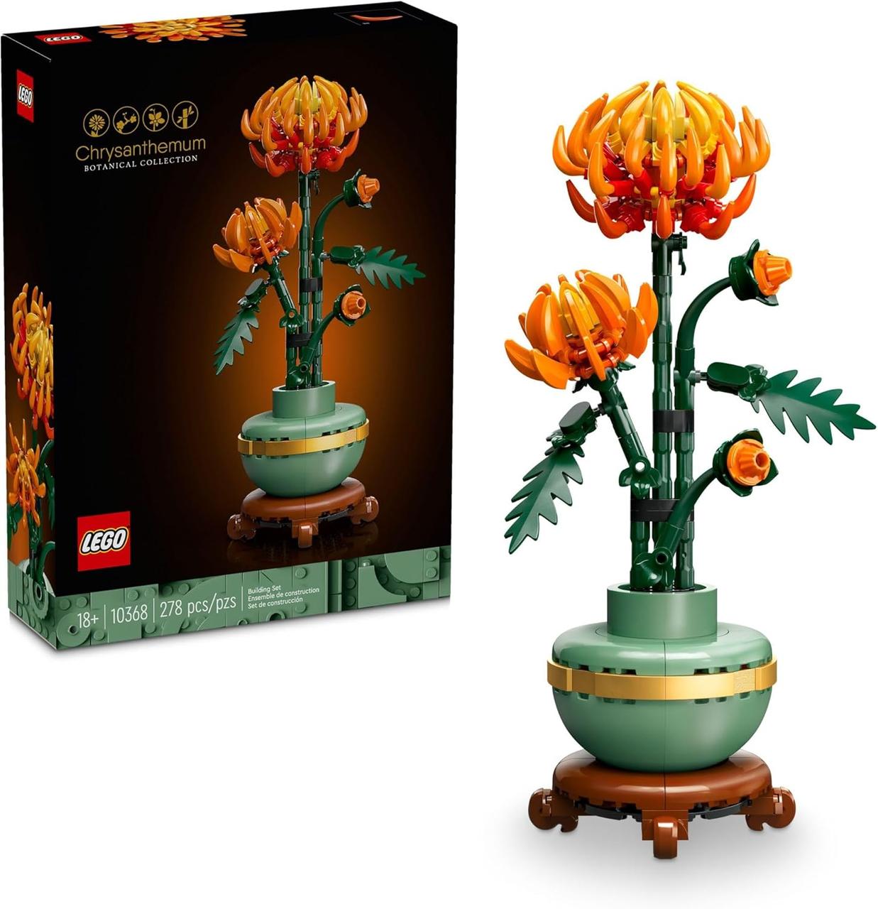 Лего Іконс Хризантема Букет Квітковий декор LEGO Icons 10368