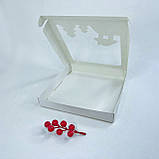 Коробка для пряника, 200*200*30 мм, з вікном "Будиночок", біла, фото 2