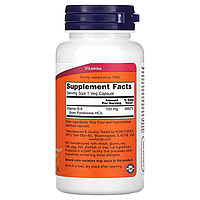 B-6 100 мг Now Foods 100 капсул, фото 2