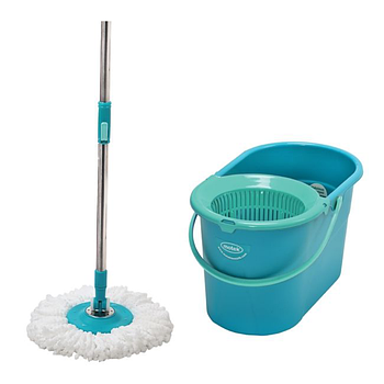 Набір для прибирання: відро на 17л, швабра та моп круглий